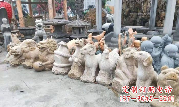 广东十二生肖动物雕塑