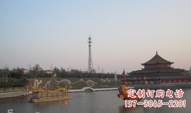 广东公园金鱼动物铜雕
