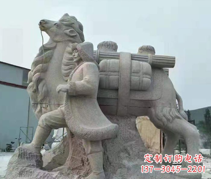广东精致精美的大理石骆驼石雕