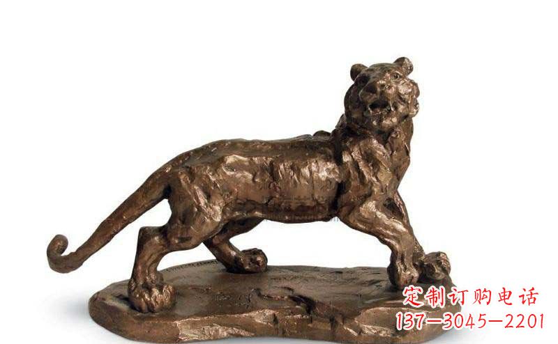 广东公园老虎动物铜雕
