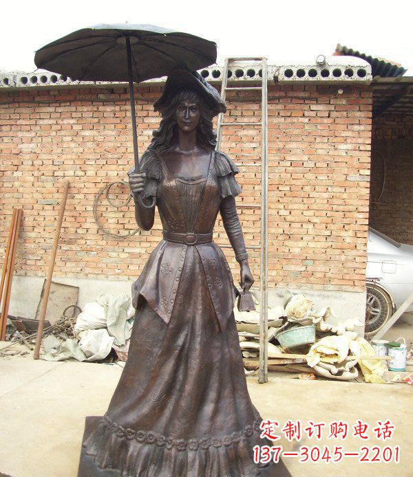 广东公园西洋美女人物铜雕