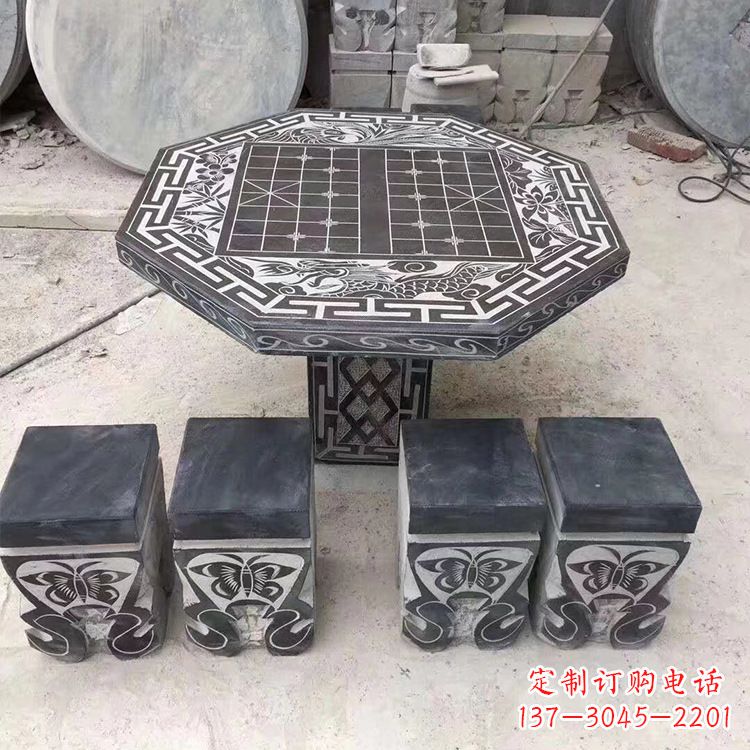 广东公园象棋石桌凳