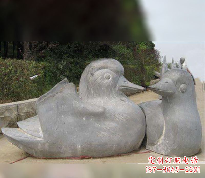 广东中领雕塑传统鸳鸯石雕