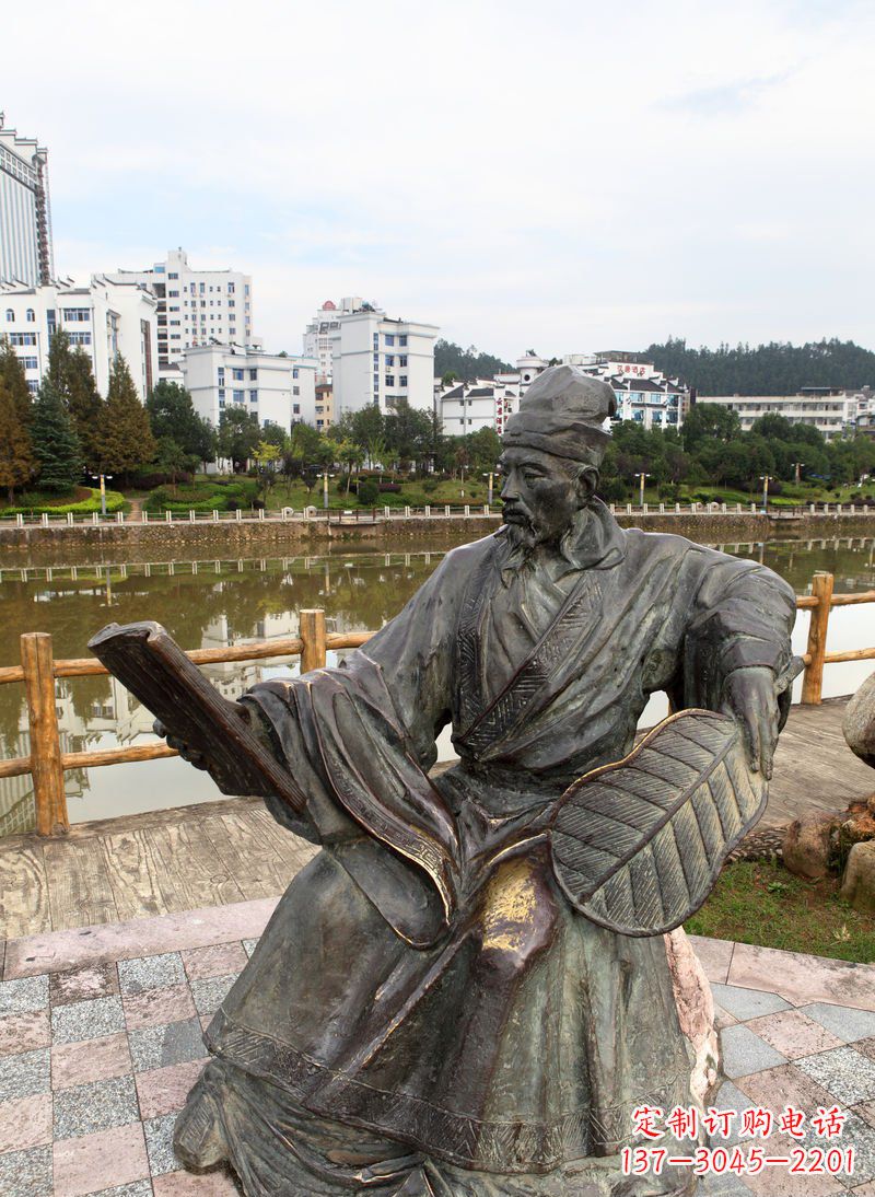 广东公园诸葛亮历史人物铜雕