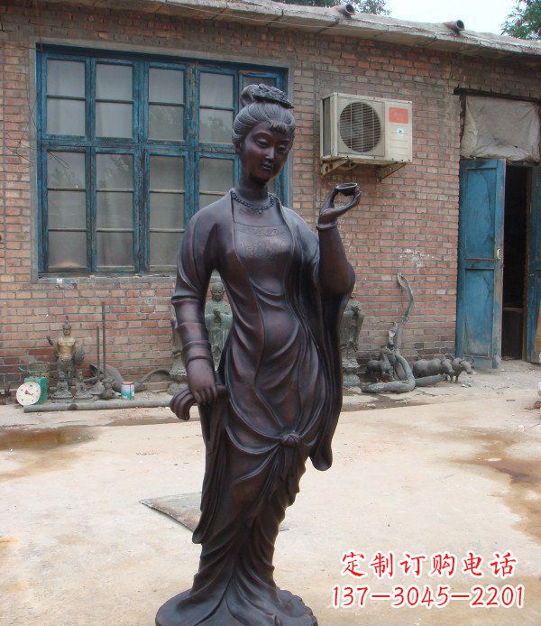 广东古代美女公园人物铜雕