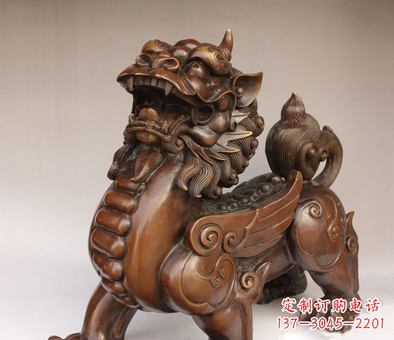广东古代神兽貔貅铜雕