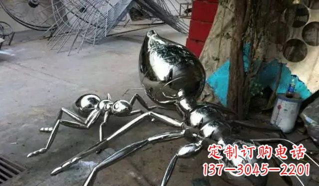 广东中领雕塑|不锈钢蚂蚁雕塑