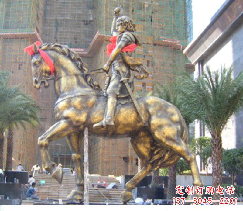 广东广场西方骑马战士纪念铜雕
