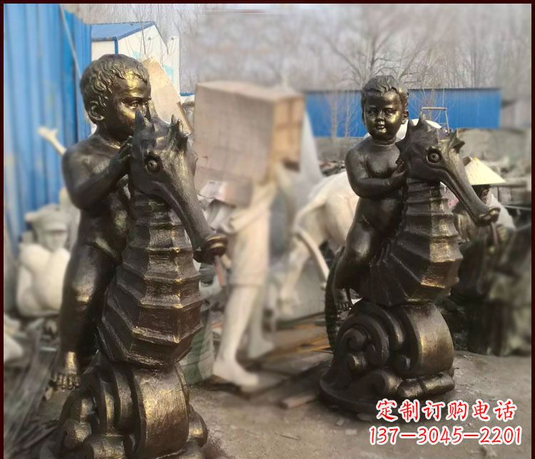 广东海马公园景观铜雕