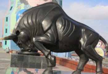 广东广场开荒牛动物铜雕