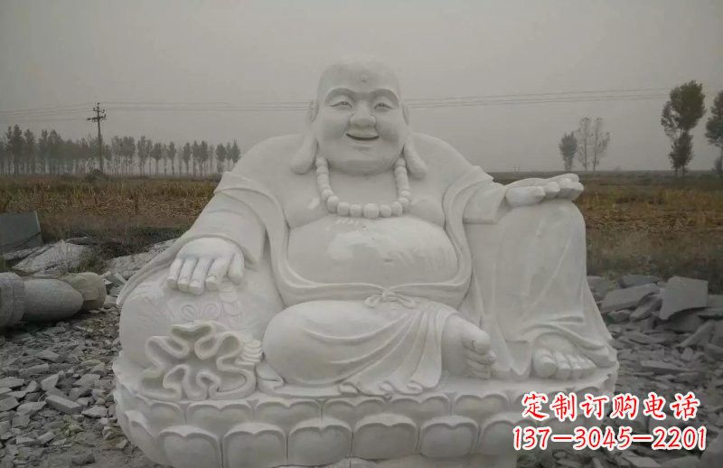 广东质感非凡的汉白玉弥勒佛雕塑