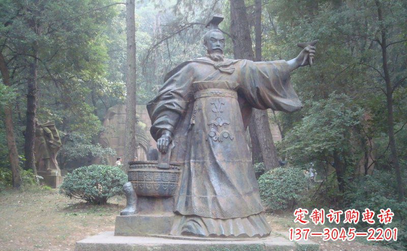 广东汉武帝古代名人铜雕