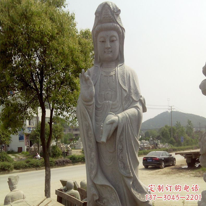 广东中领雕塑定制--品质观音菩萨石雕
