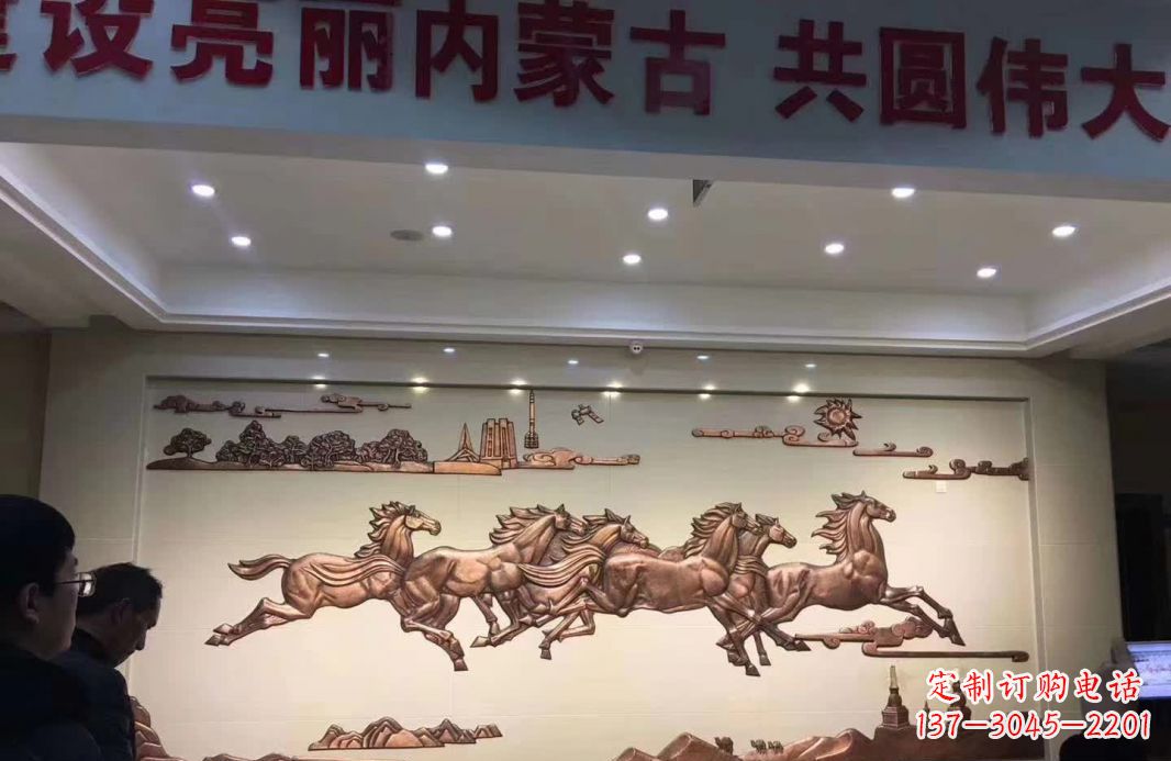 广东完美展示马到成功的铜马雕塑