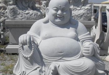 广东精美高雅的汉白玉弥勒佛雕像