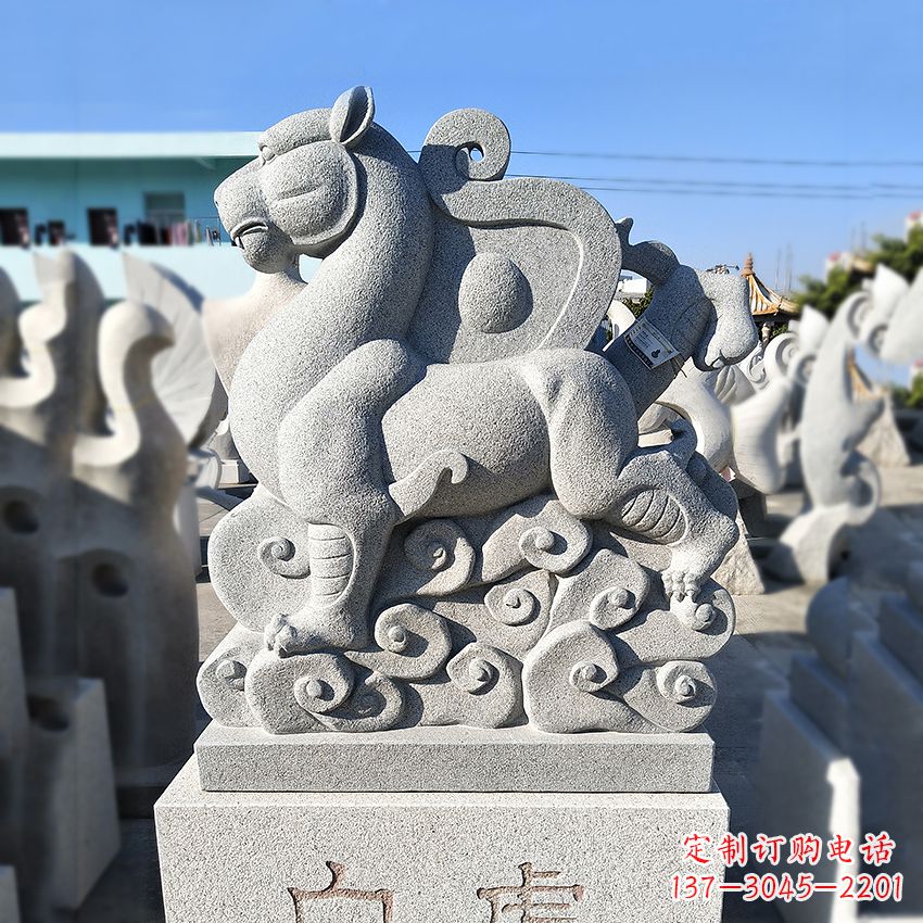 广东精美动物雕塑——上古四神兽石雕之白虎
