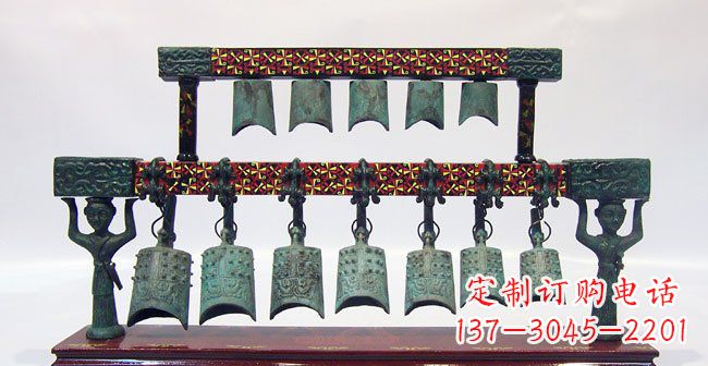 广东青铜编钟古代乐器雕塑