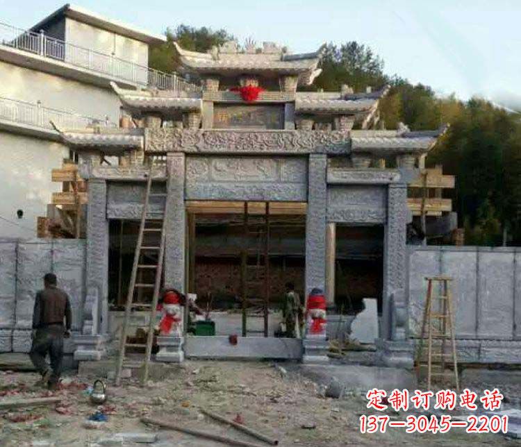 广东三门仿古石雕牌坊打造质感升级的精致建筑