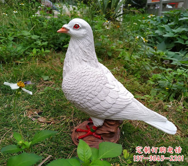 广东为和平献芳礼：精美少女与和平鸽雕塑