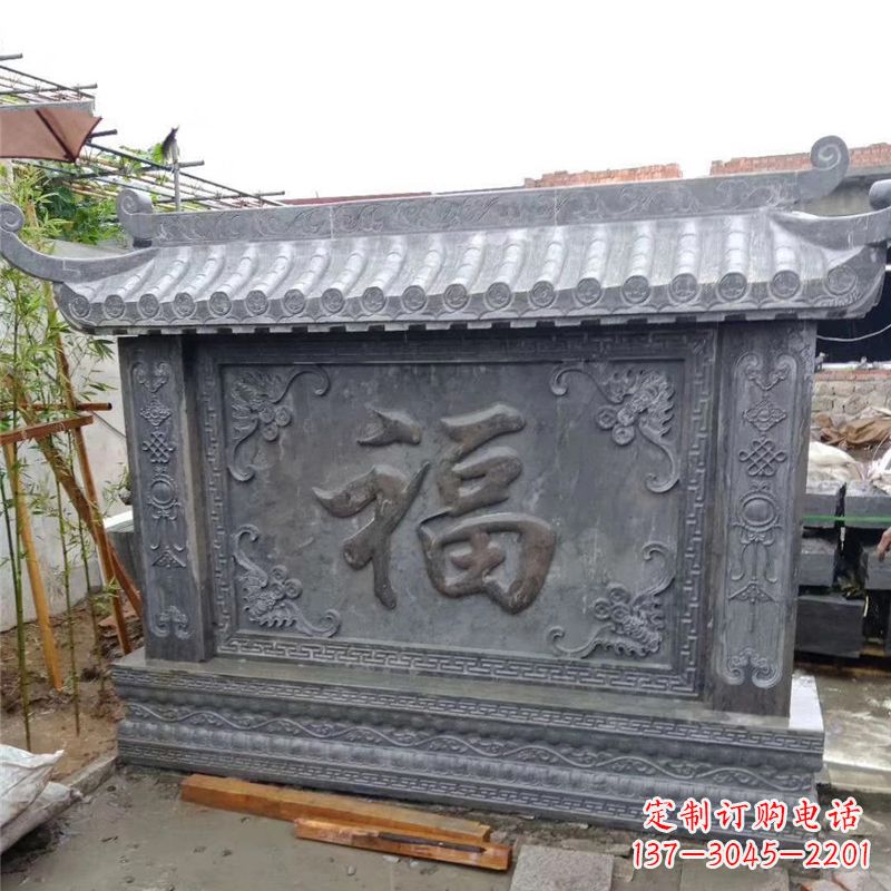 广东中领雕塑：福字雕塑，点缀婚房庭院