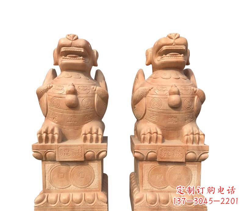 广东石雕古代神兽貔貅雕塑 