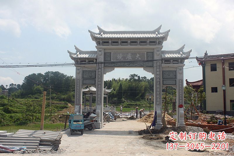 广东石雕牌坊 浮雕墙仿古