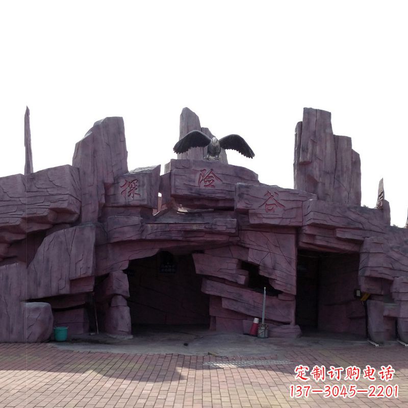 广东水泥塑石大门景观假山