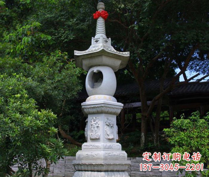 广东寺庙景观舍利塔石雕 (2)