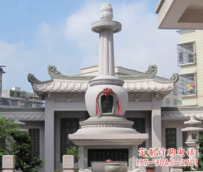 广东寺庙景观舍利塔石雕 (4)