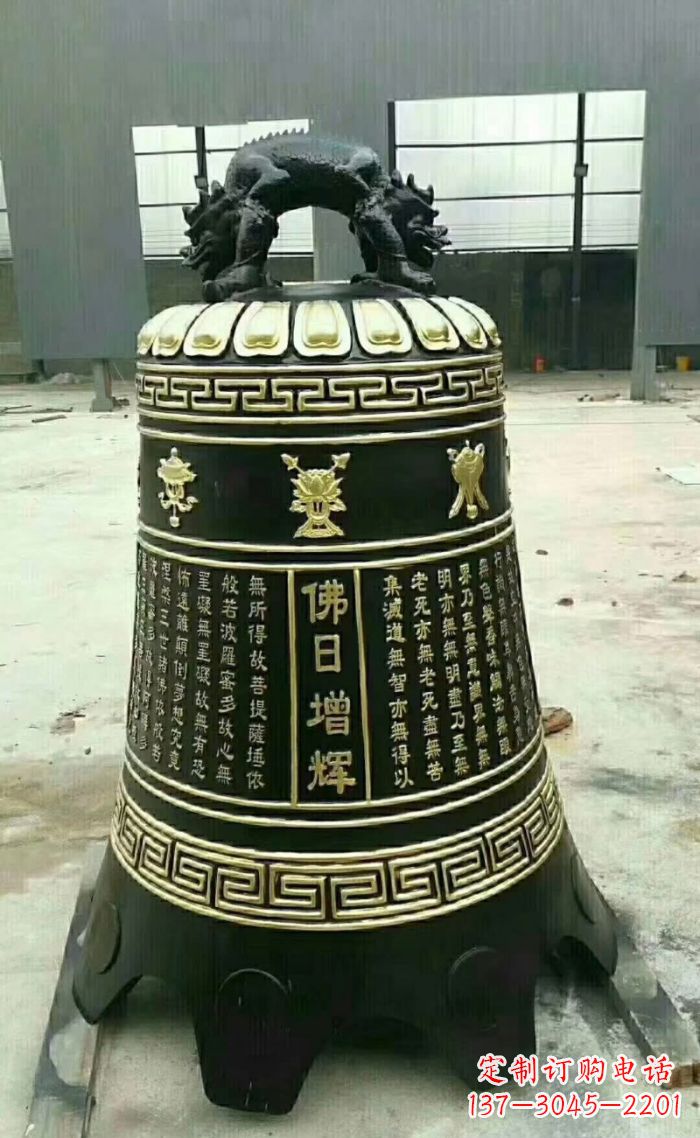 广东寺庙铜钟雕塑 (6)