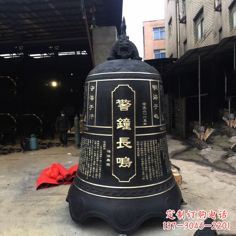 广东寺庙铜钟雕塑