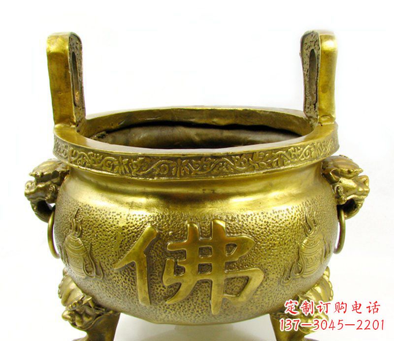 广东寺庙香炉铜雕 (6)