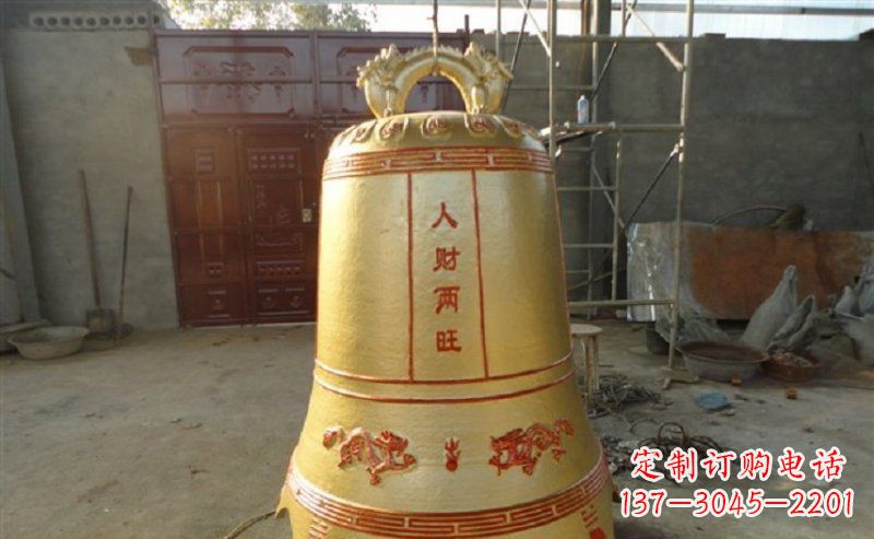 广东寺庙铸铜钟雕塑