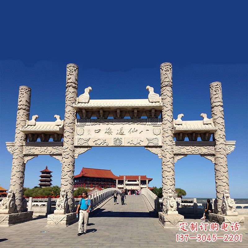 广东寺院大门无楼石牌坊