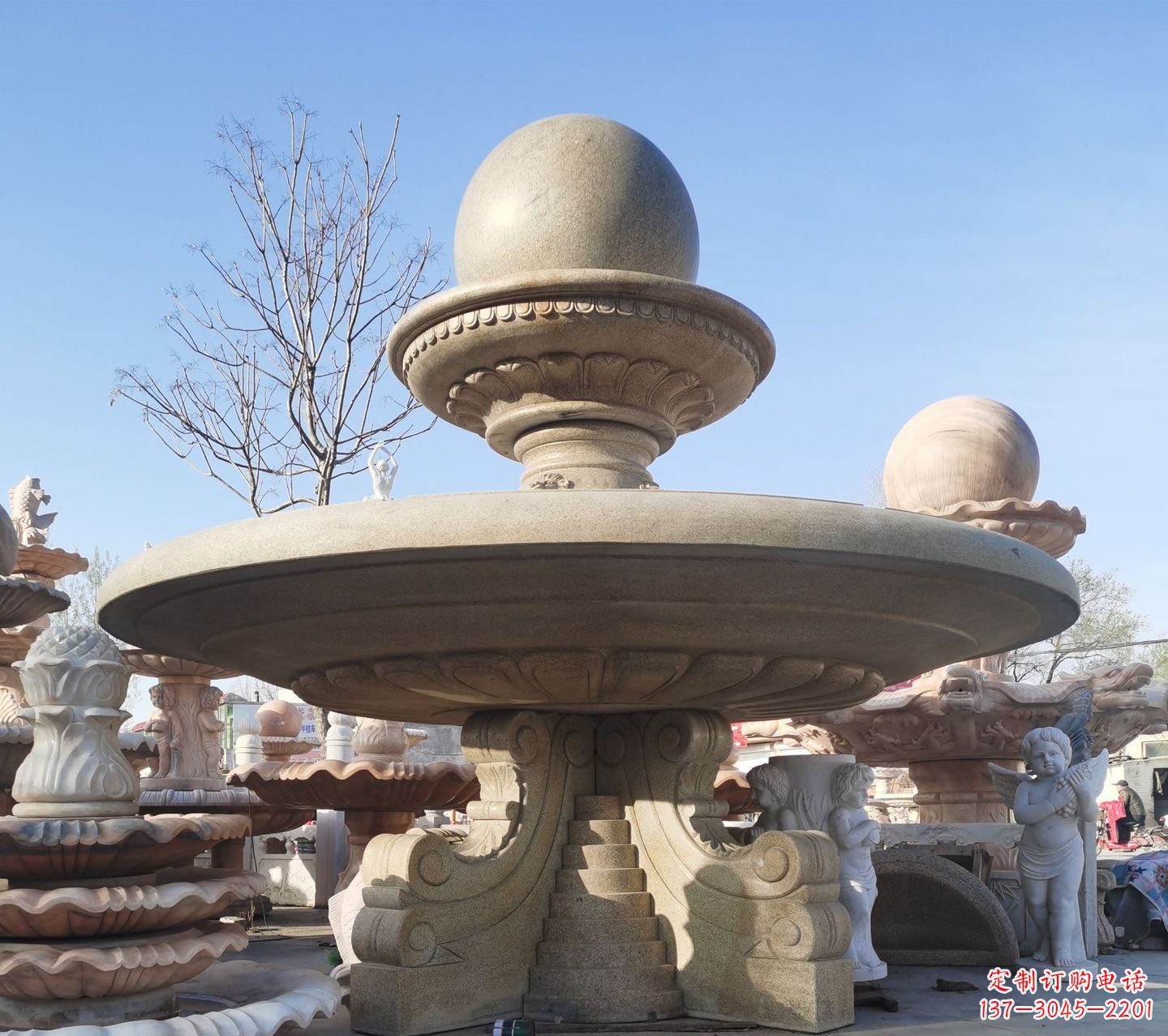 广东松香玉大理石风水球