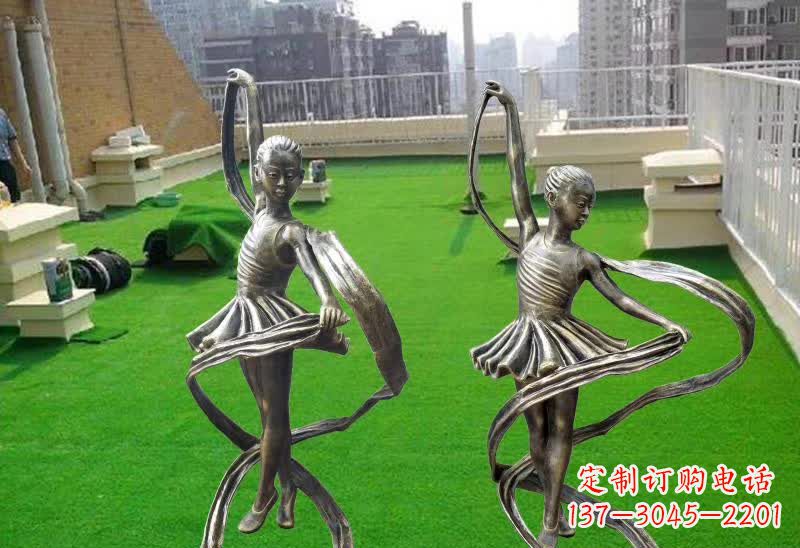 广东跳舞的女孩铜雕