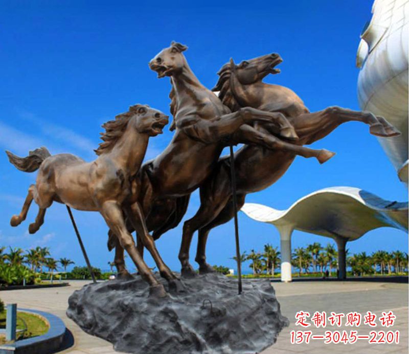 广东铜雕飞马广场动物雕塑