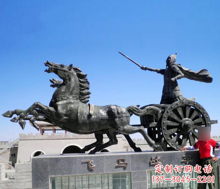 广东铜雕飞马战车