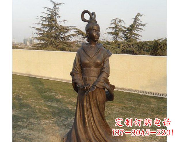 广东铜雕古代美女人物雕塑