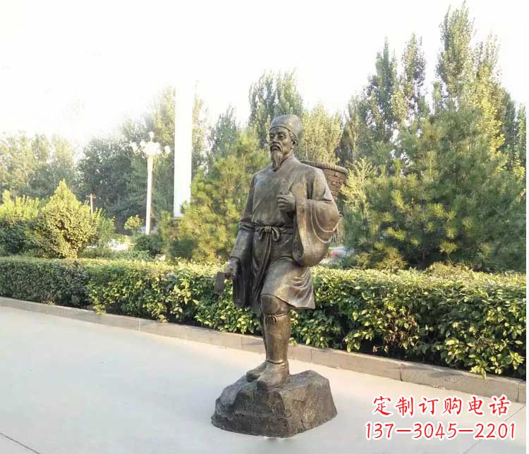 广东铜雕古代名医李时珍雕塑