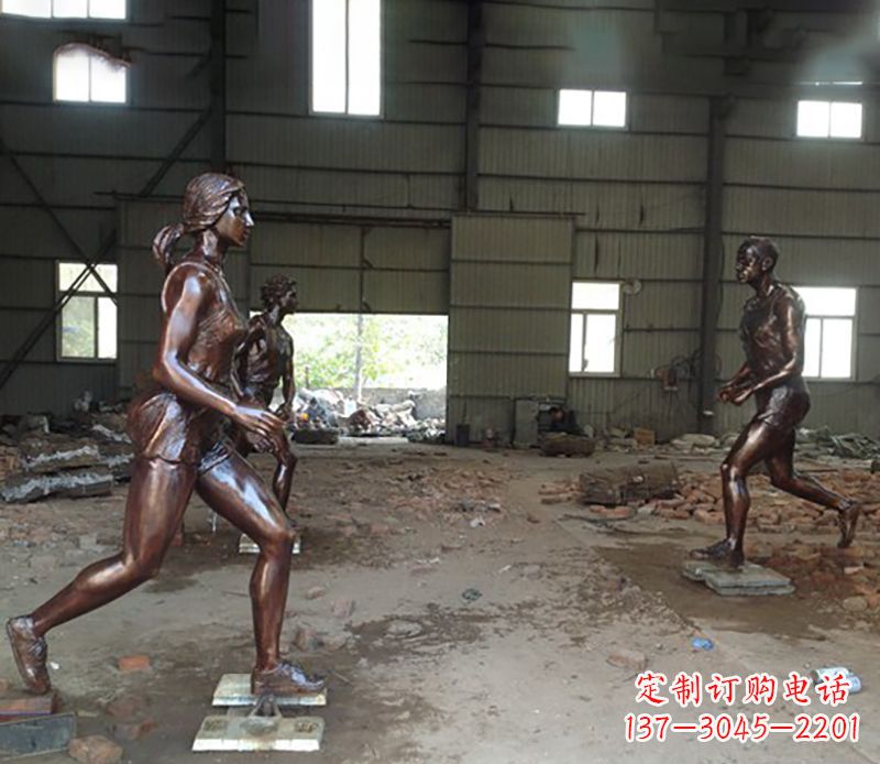 广东铜雕跑步女生
