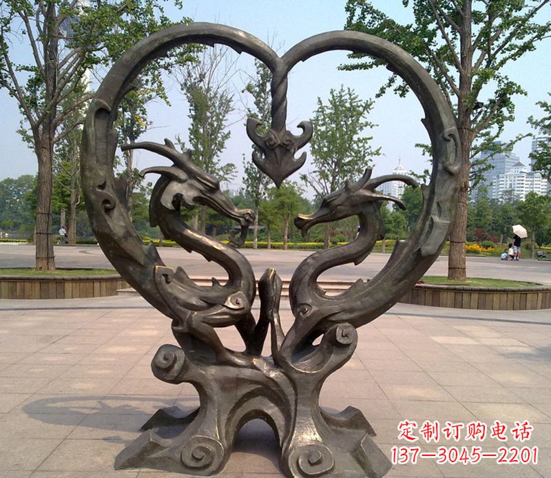 广东铜雕双龙戏珠