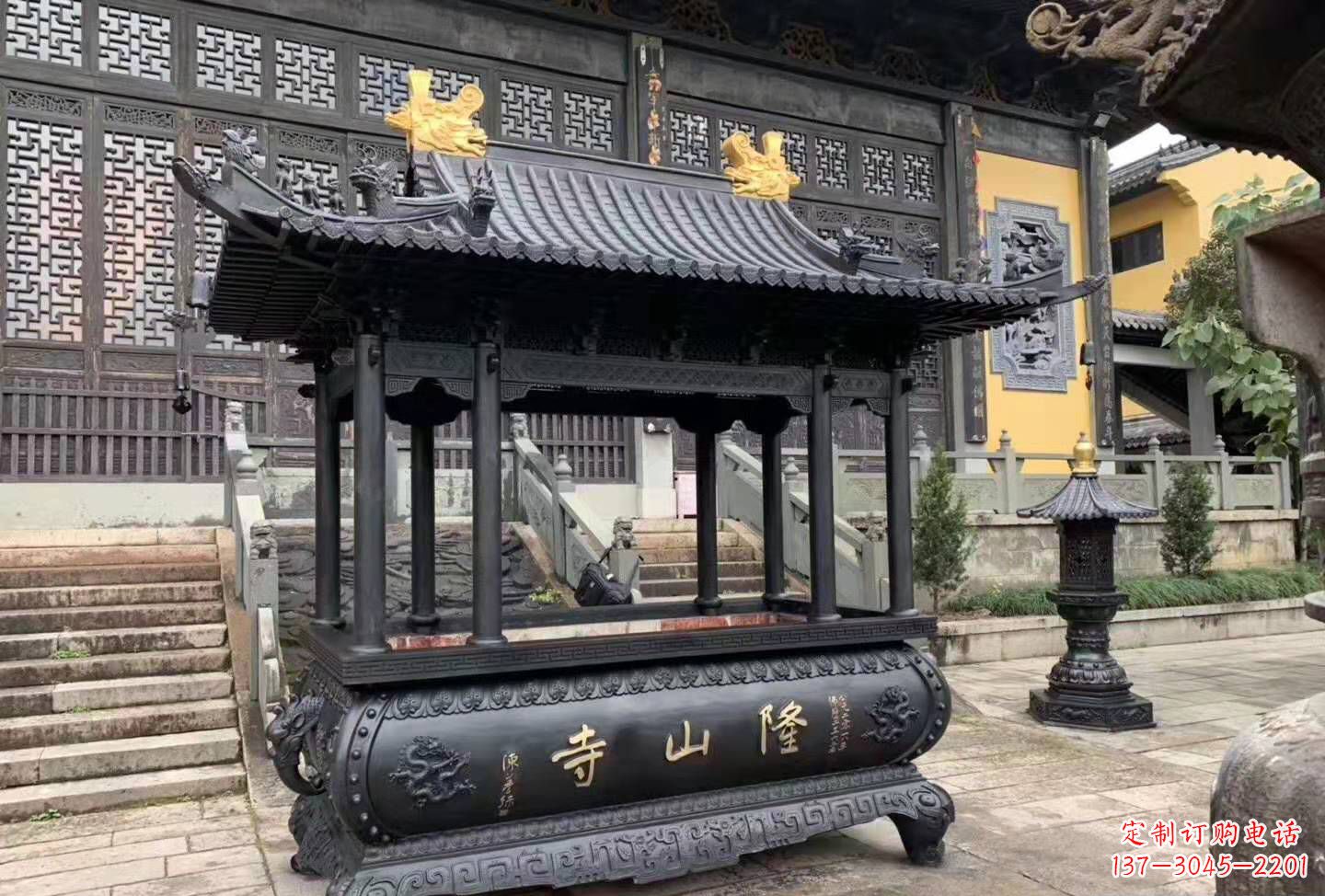 广东铜雕香炉寺庙景观户外摆件