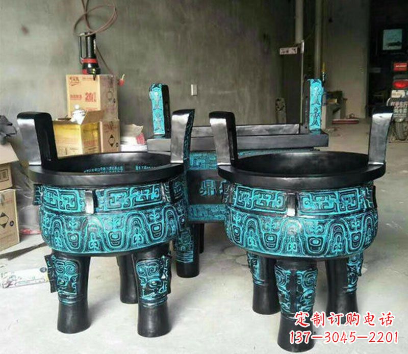 广东铜雕香炉寺庙香炉雕塑