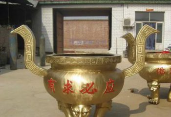 广东三足香炉铜雕，装点你的寺庙
