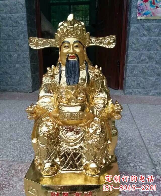 广东文财神铜雕