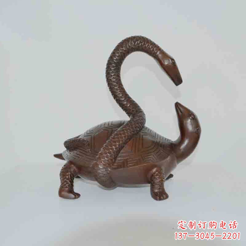 广东乌龟背蛇龟蛇铜雕