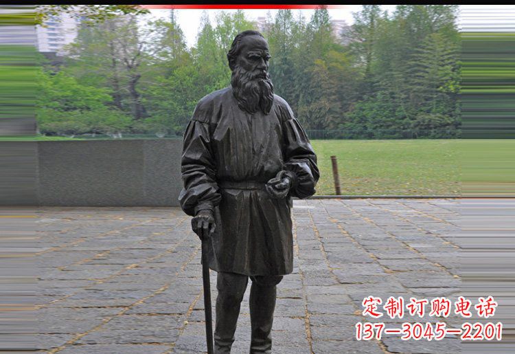 广东西方名人托尔斯泰铜雕