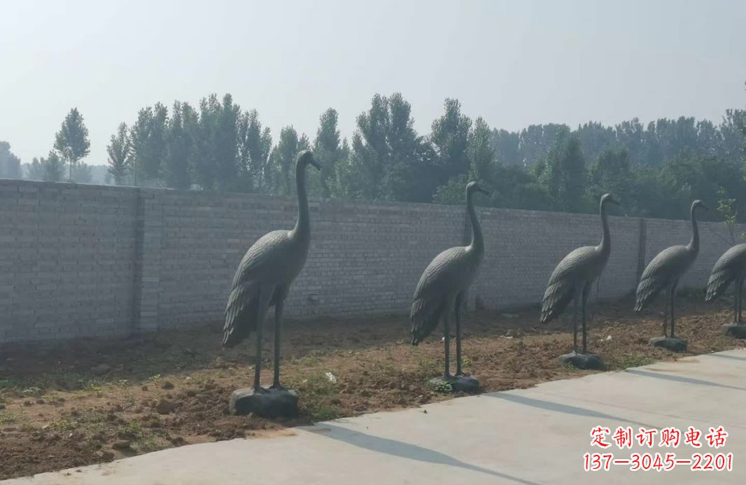 广东仙鹤抽象铜雕
