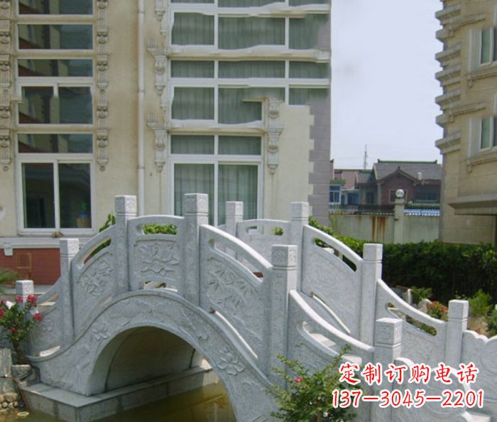 广东小区景观大理石拱桥 (2)